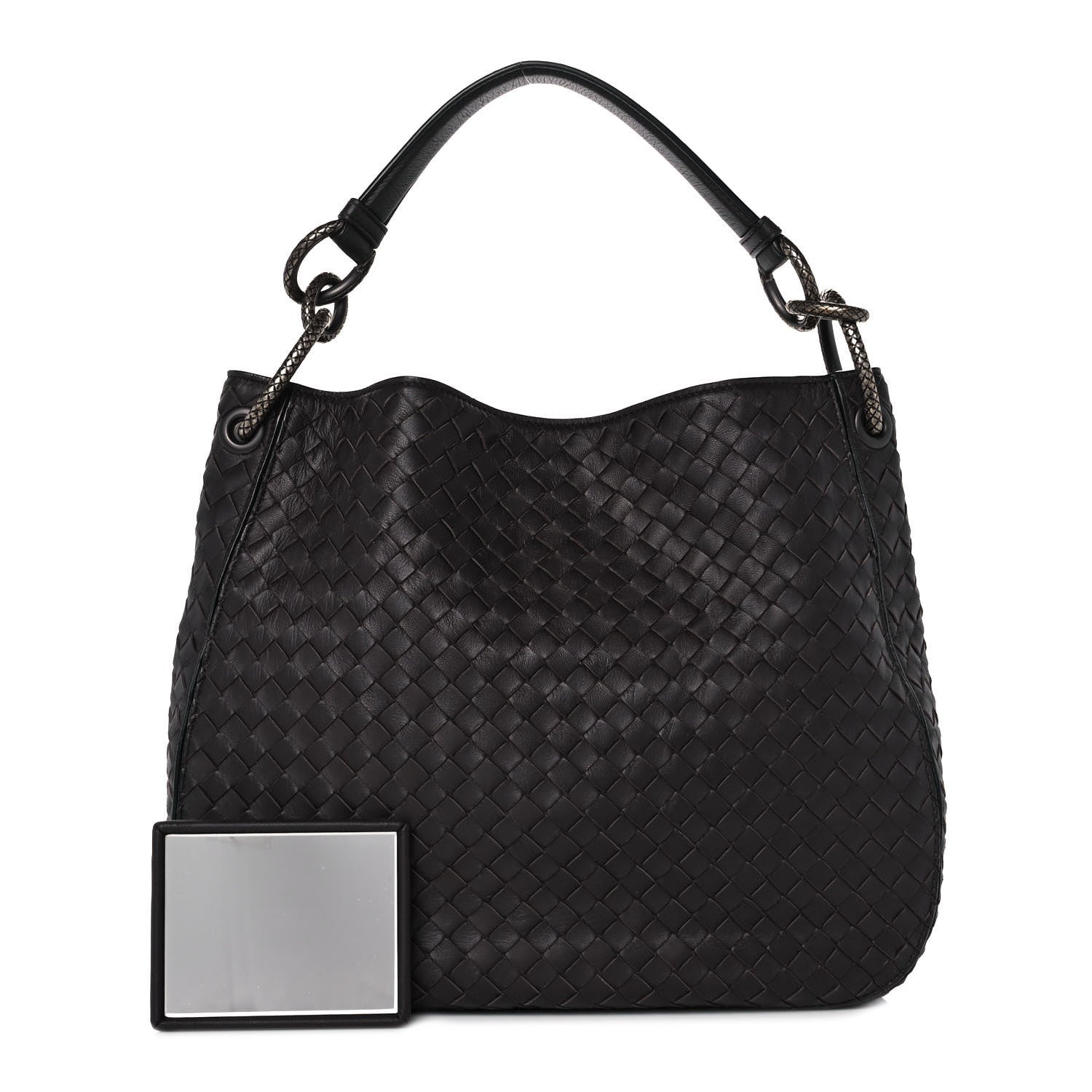 Bottega Veneta Nappa Intrecciato Small Loop Ebano 1 of 9