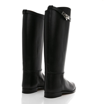 Hermes Box Kelly Jumping Boots 40 Black 4 of 8