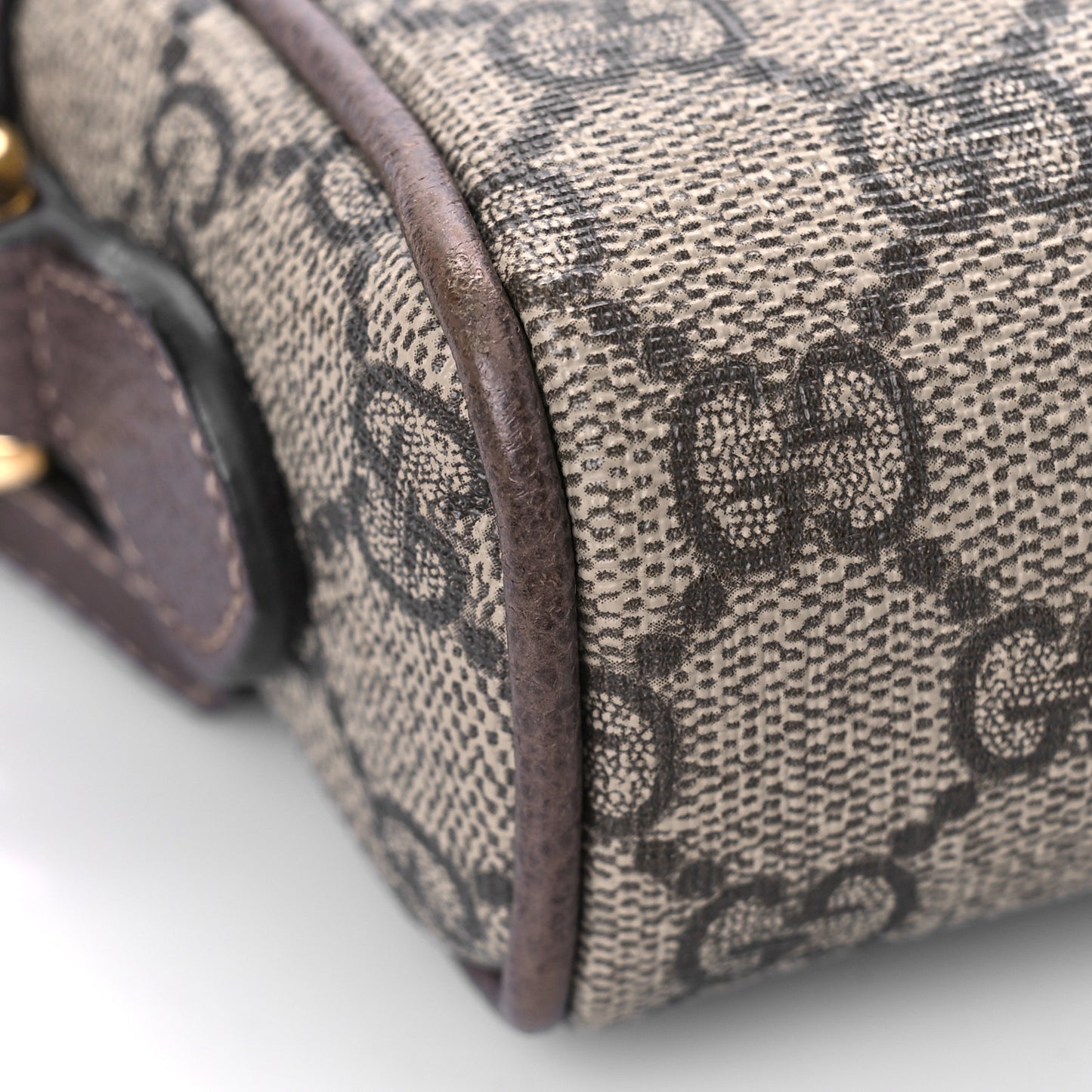 GG Supreme Monogram Web Mini Ophidia Shoulder Bag Brown