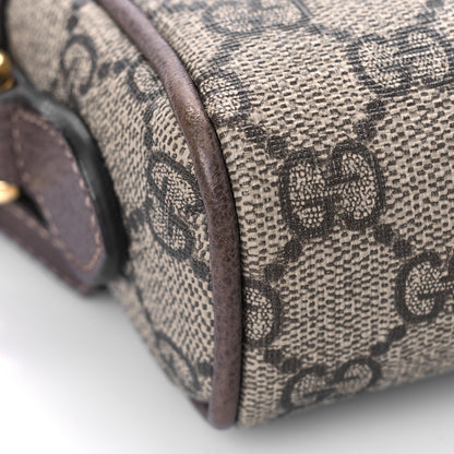 Gucci GG Supreme Monogram Web Mini Ophidia Shoulder Bag Brown 8 of 10