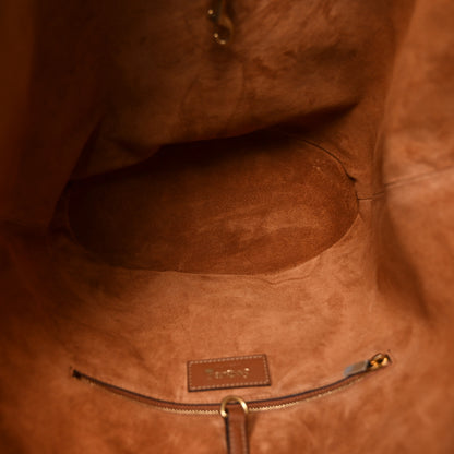 Saint Laurent Santorini Lux Calfskin Y Drawstring Tote Brick 5 of 10