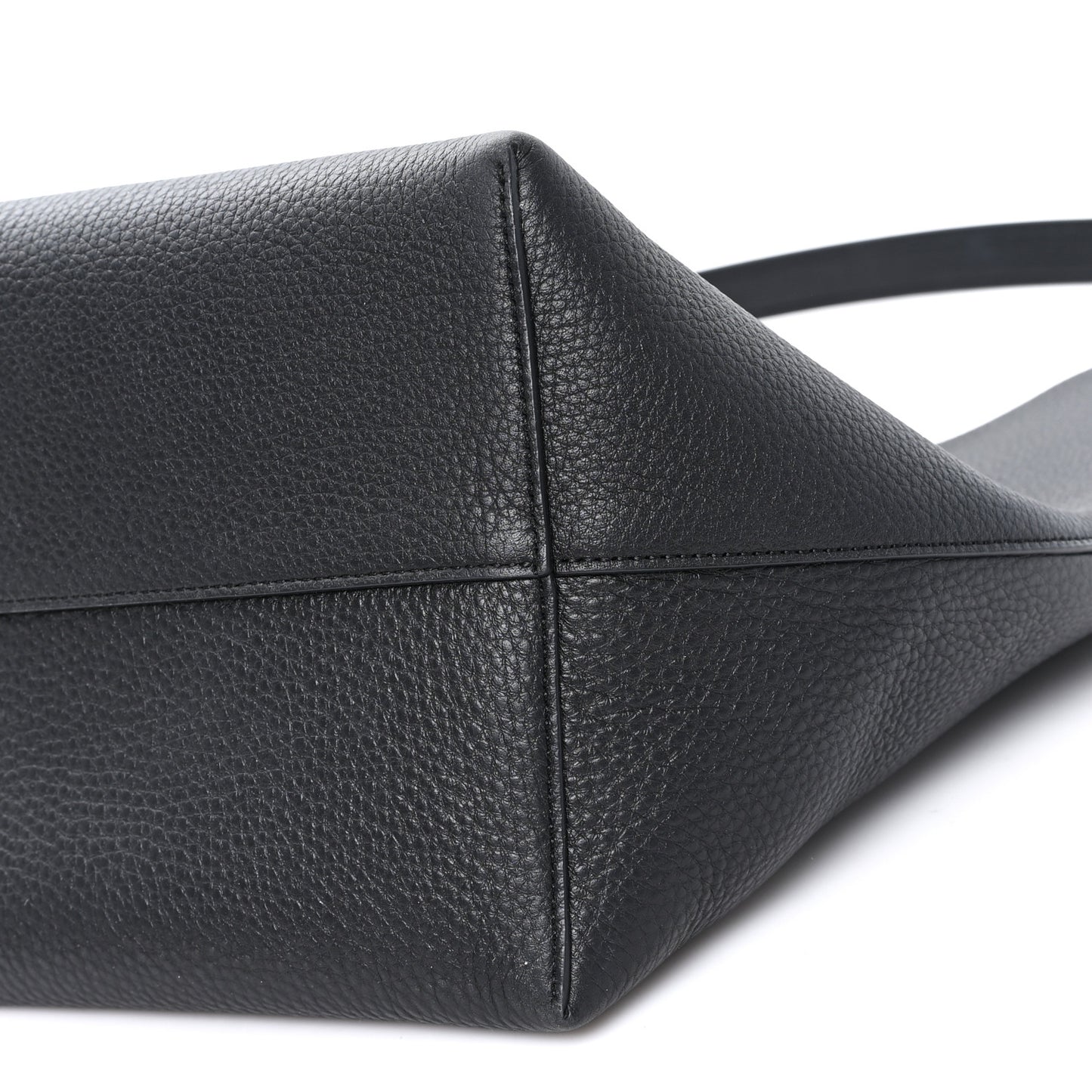 Grained Calfskin Medium N/S Park Tote Black