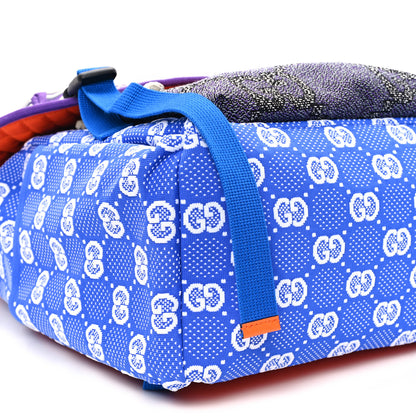 Gucci Jersey GG Monogram All Over Pan Sport Double Buckle Backpack Blue Purple Multicolor 8 of 9