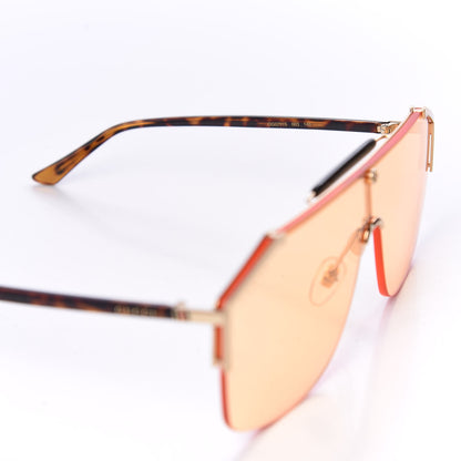 Gucci Metal Rimless Square Sunglasses GG0291S Ambar Gold 6 of 8