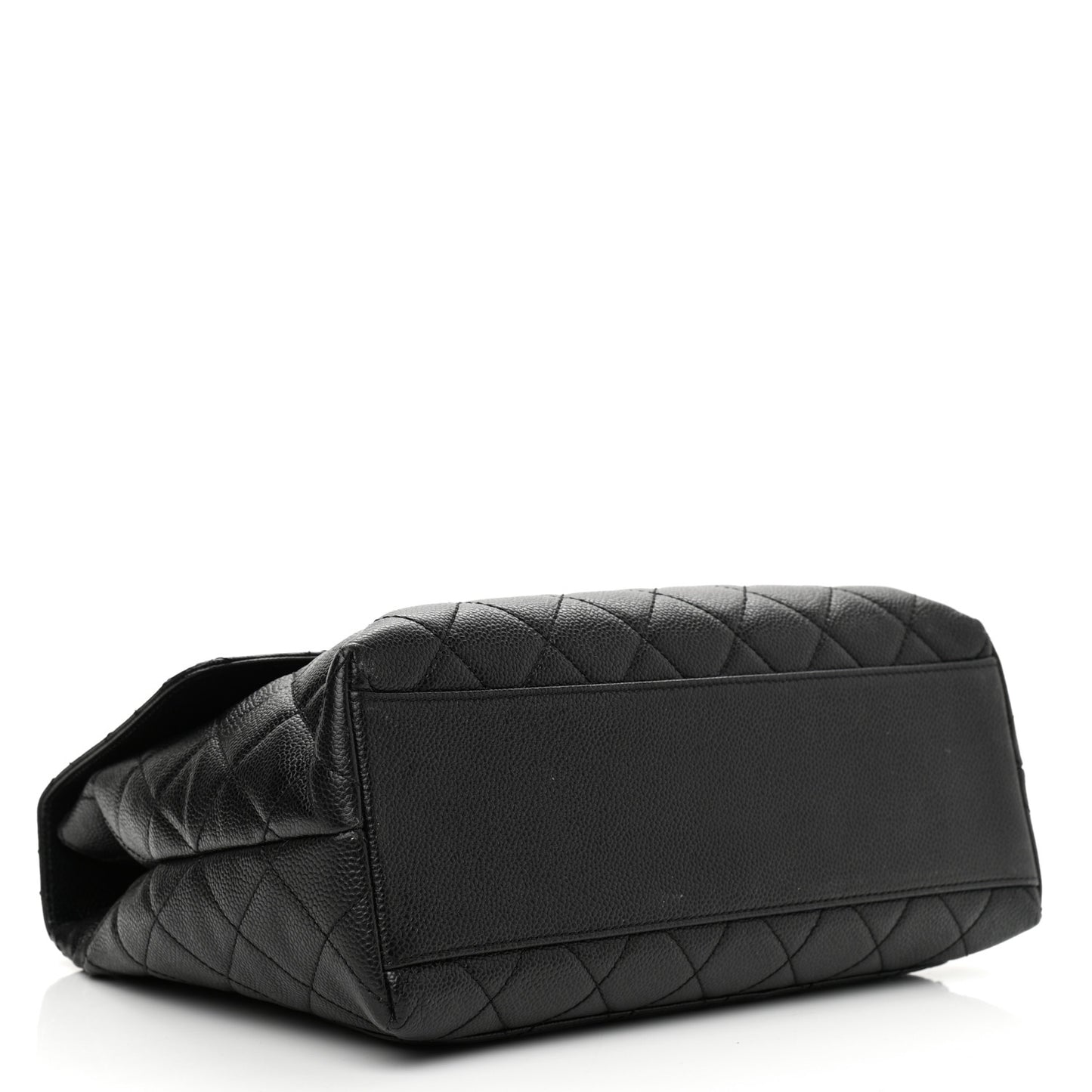 Caviar Quilted Jumbo Kelly Flap Black