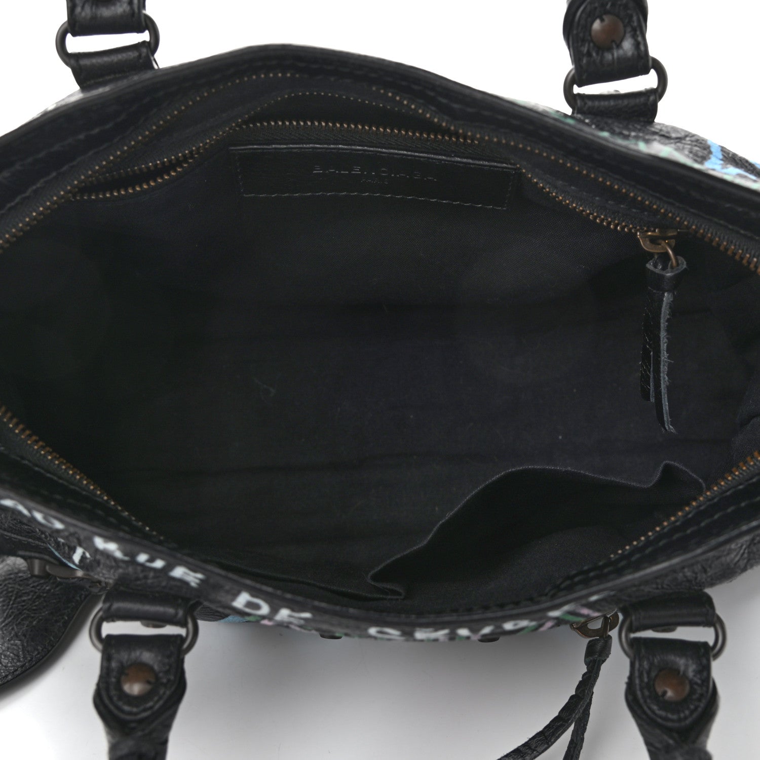 Balenciaga Agneau Graffiti All Over Classic Hardware S City Black Multicolor 5 of 11