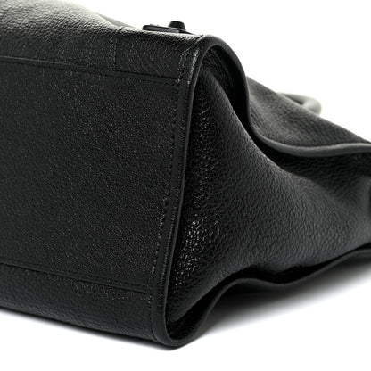 Balenciaga Shiny Grained Goatskin Black Metallic Edge City Black 10 of 10