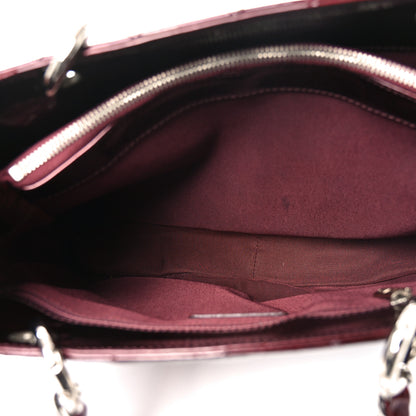 Chanel Patent Quilted Grand Shopping Tote GST Dark Bordeaux 5 of 11