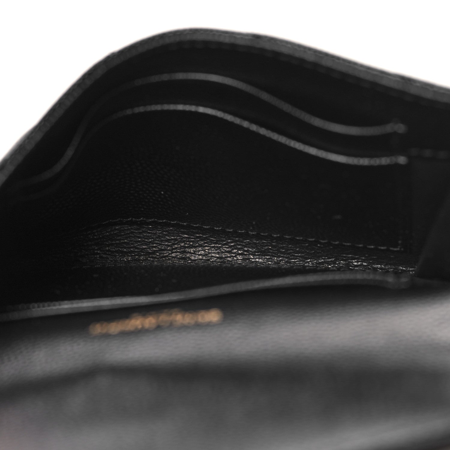 Saint Laurent Grain De Poudre Matelasse Chevron Small Monogram Envelope Wallet Black 5 of 8