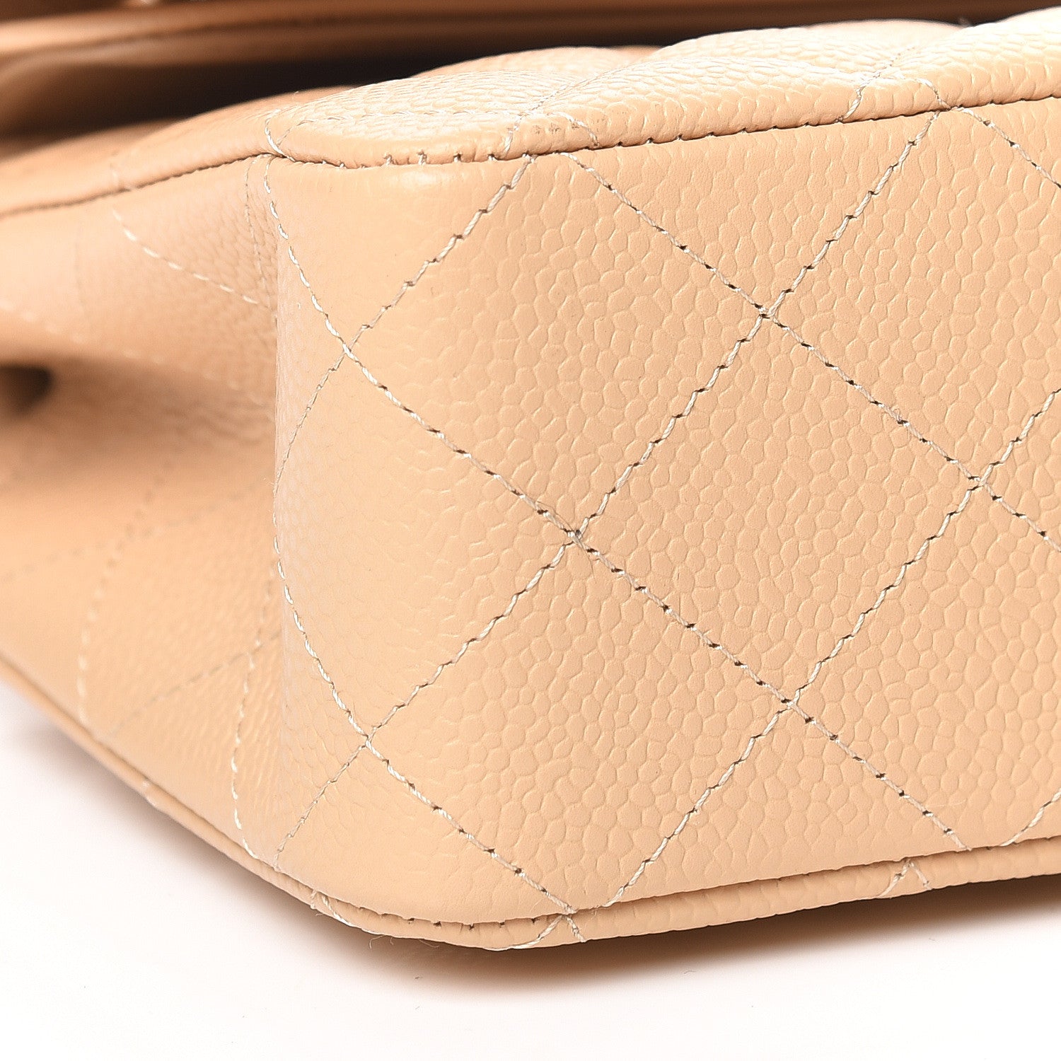 Chanel Caviar Quilted Medium Double Flap Beige Clair 5 of 10