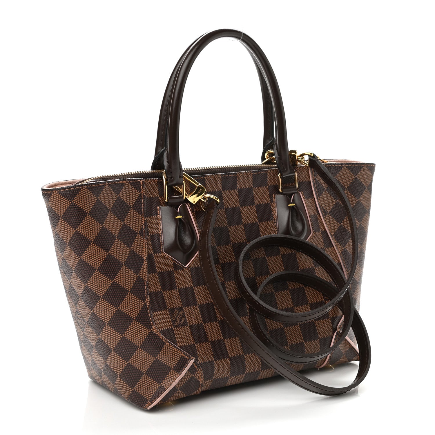 Louis Vuitton Damier Ebene Caissa Tote PM Rose Ballerine 2 of 10