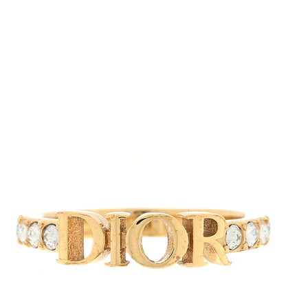 Christian Dior Metal Crystal DIO(R)EVOLUTION Ring M 52 6 Gold 1 of 4