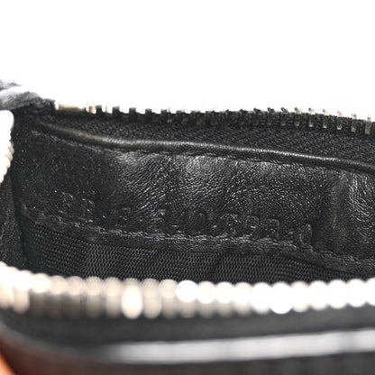 Valentino Garavani Calfskin Skull Logo Coin Case Card Holder Black 7 of 11