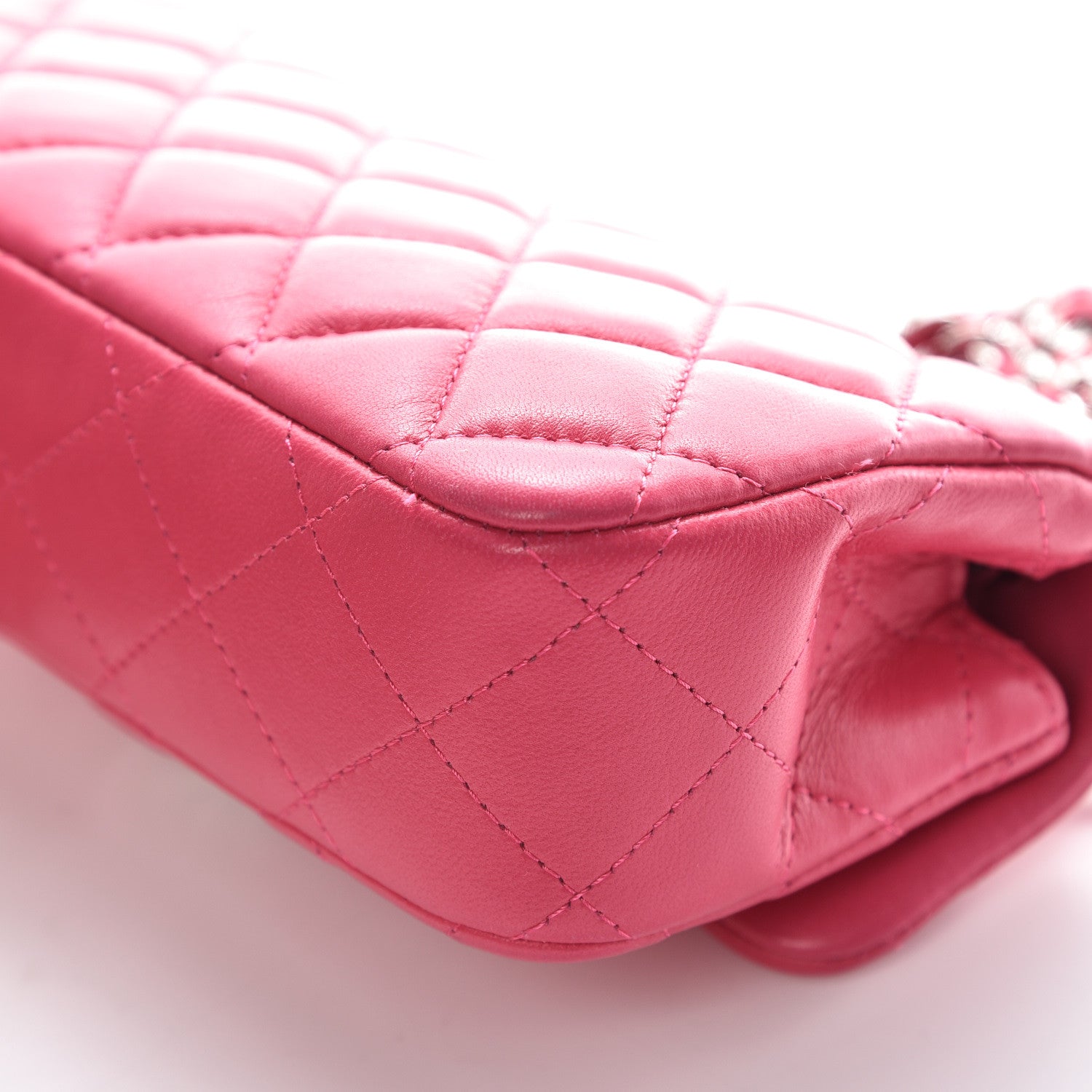 Chanel Lambskin Quilted Extra Mini Flap Dark Pink 10 of 12