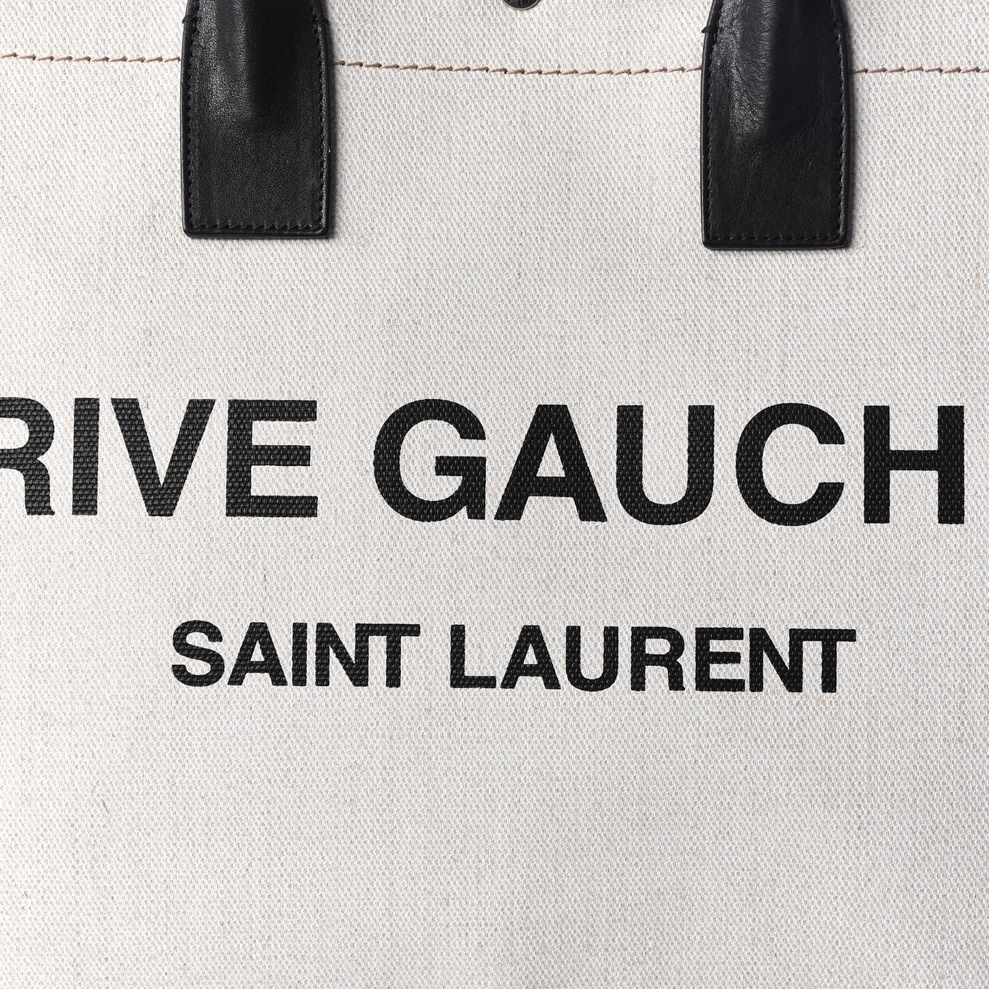 Linen Calfskin Rive Gauche Tote Optic White
