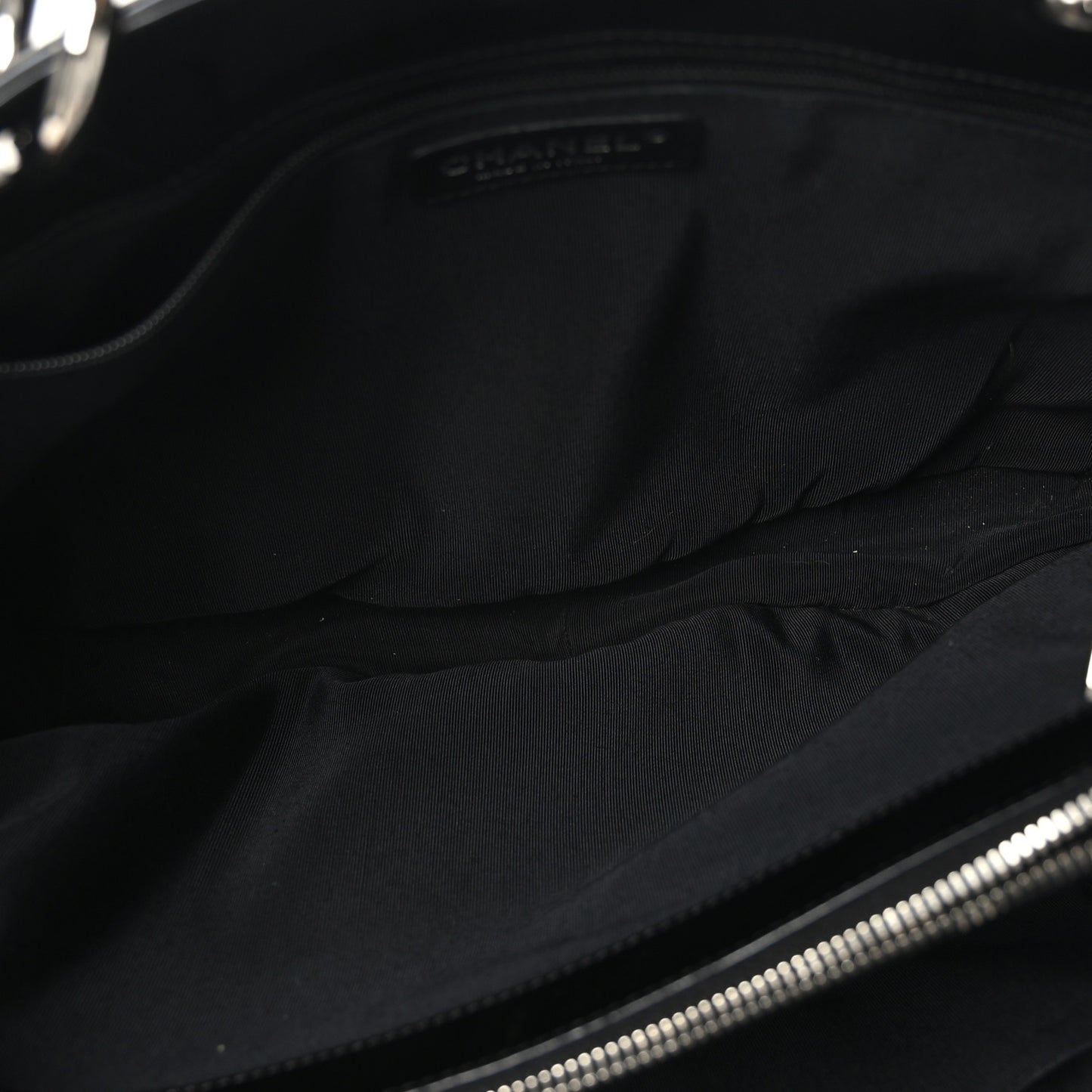 Patent Quilted Grand Shopping Tote GST Black