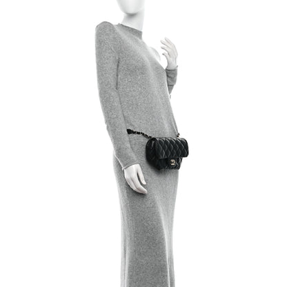Chanel Calfskin Quilted CC Uniform Flap Belt Bag Black 2 of 10