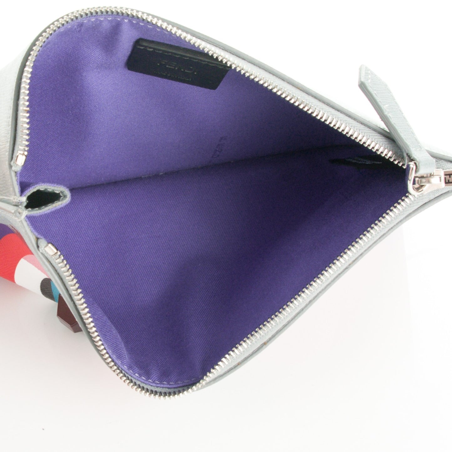 Vitello Elite Studded Hypnoteyes Zip Pouch Polvere Multicolor