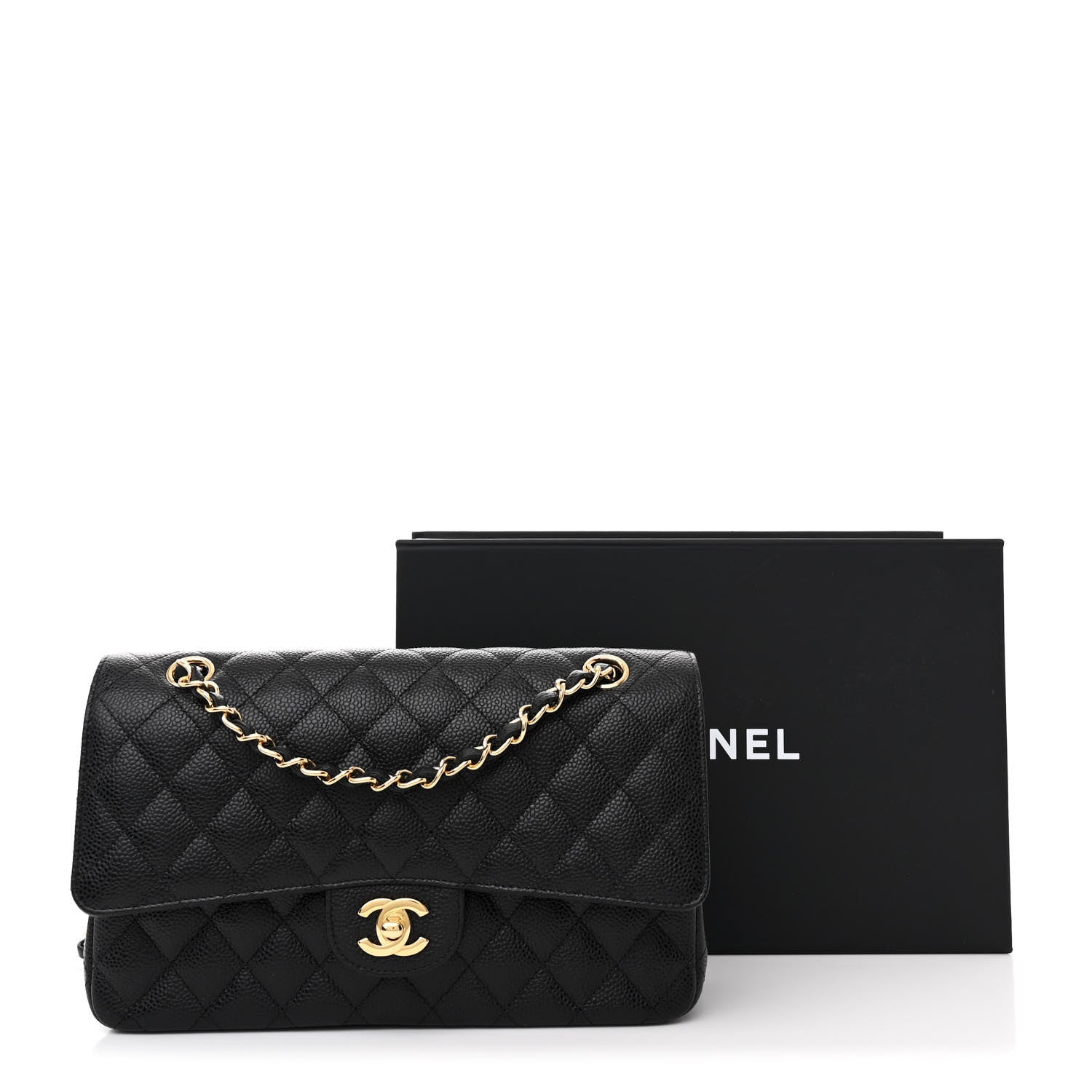 Chanel Caviar Quilted Medium Double Flap Black 12 of 12