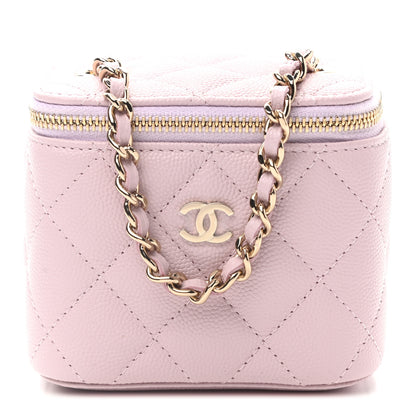 Chanel Caviar Quilted Mini Vanity Case With Chain Light Pink 1 of 9