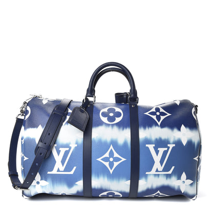 Louis Vuitton Monogram Escale Keepall Bandouliere 50 Blue 1 of 10