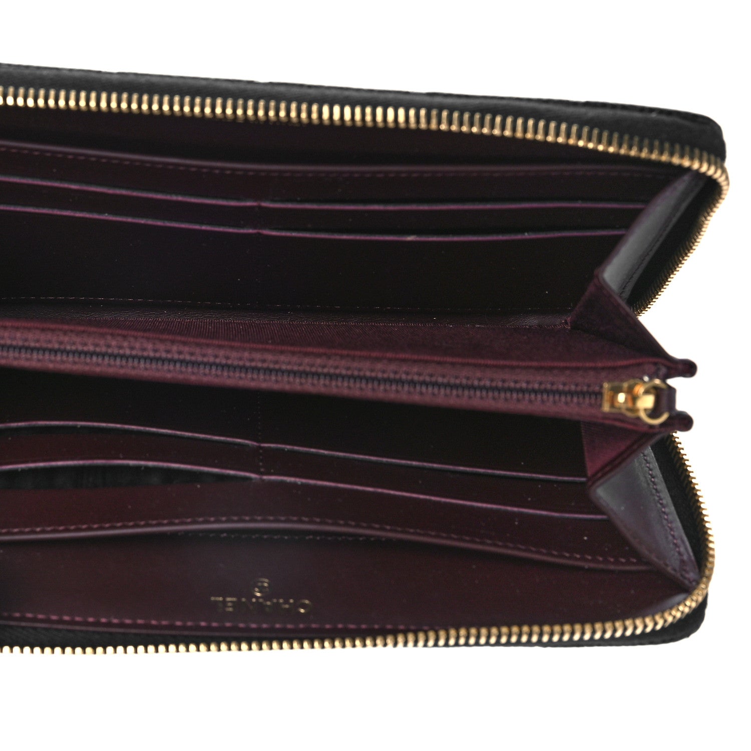 Chanel Caviar Quilted Large Zip Around Wallet Black 5 of 10