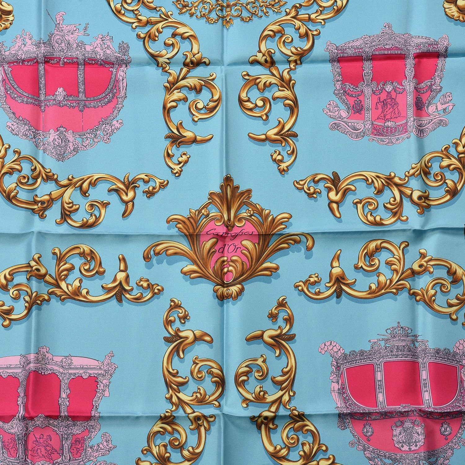 Hermes Silk Carrolses D'or Scarf 90 2 of 5