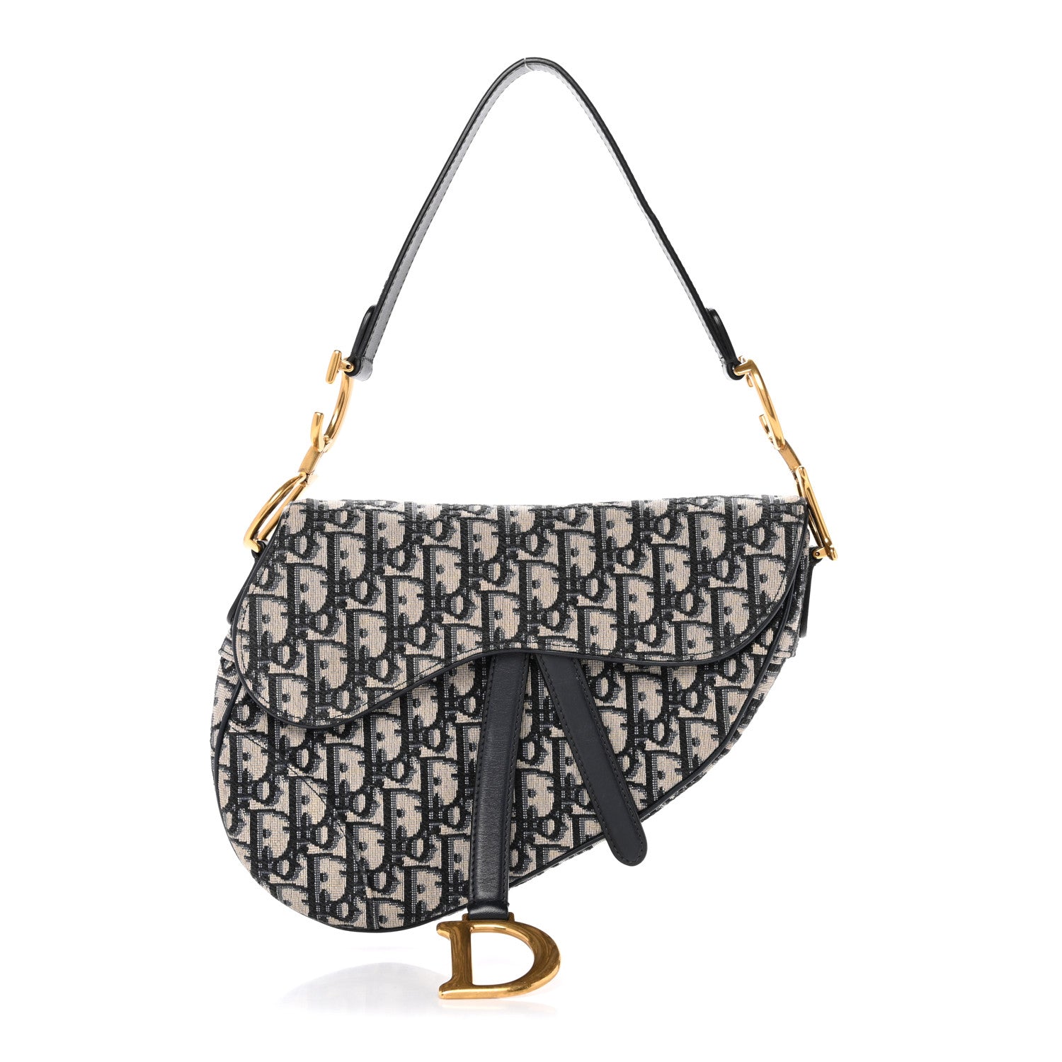 Christian Dior Oblique Saddle Bag Blue 1 of 12