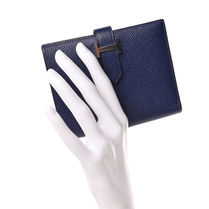 Hermes Epsom Bearn Compact Wallet Bleu Saphir 2 of 7