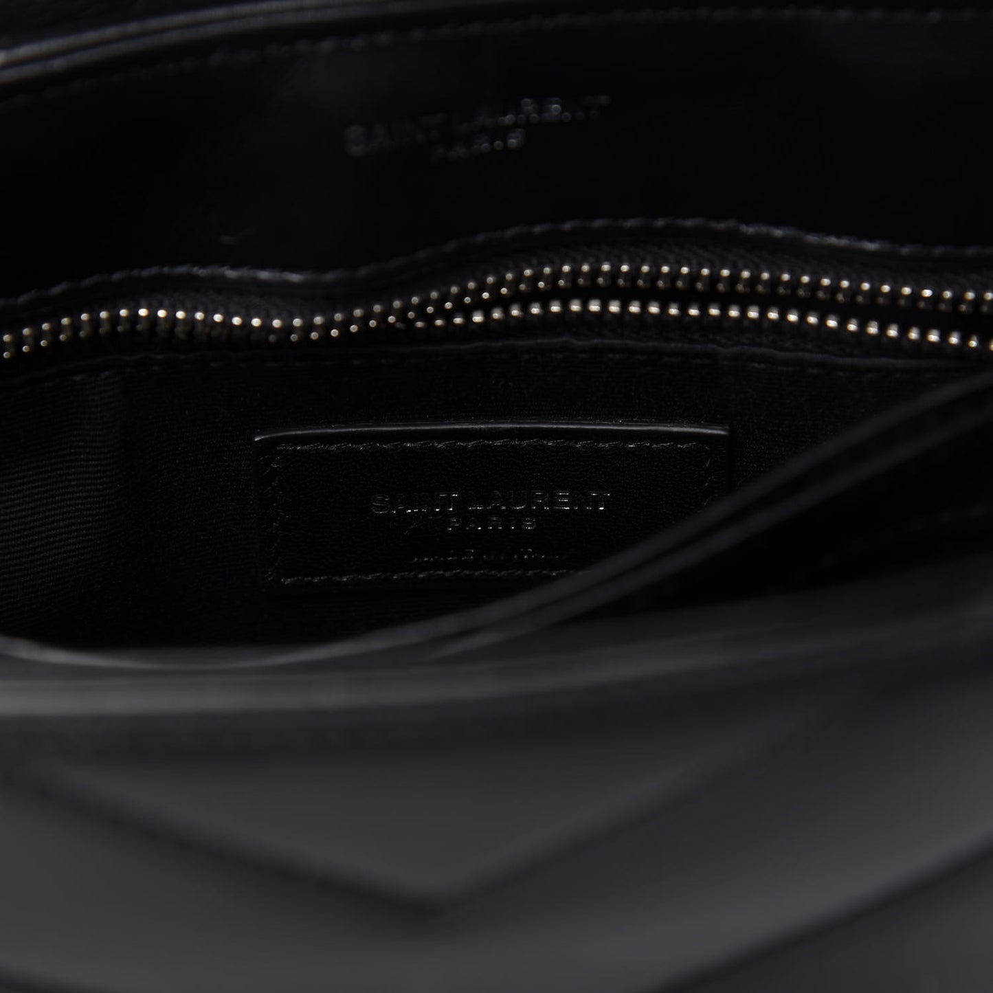 Calfskin Y Quilted Monogram Toy Loulou Crossbody Bag Black