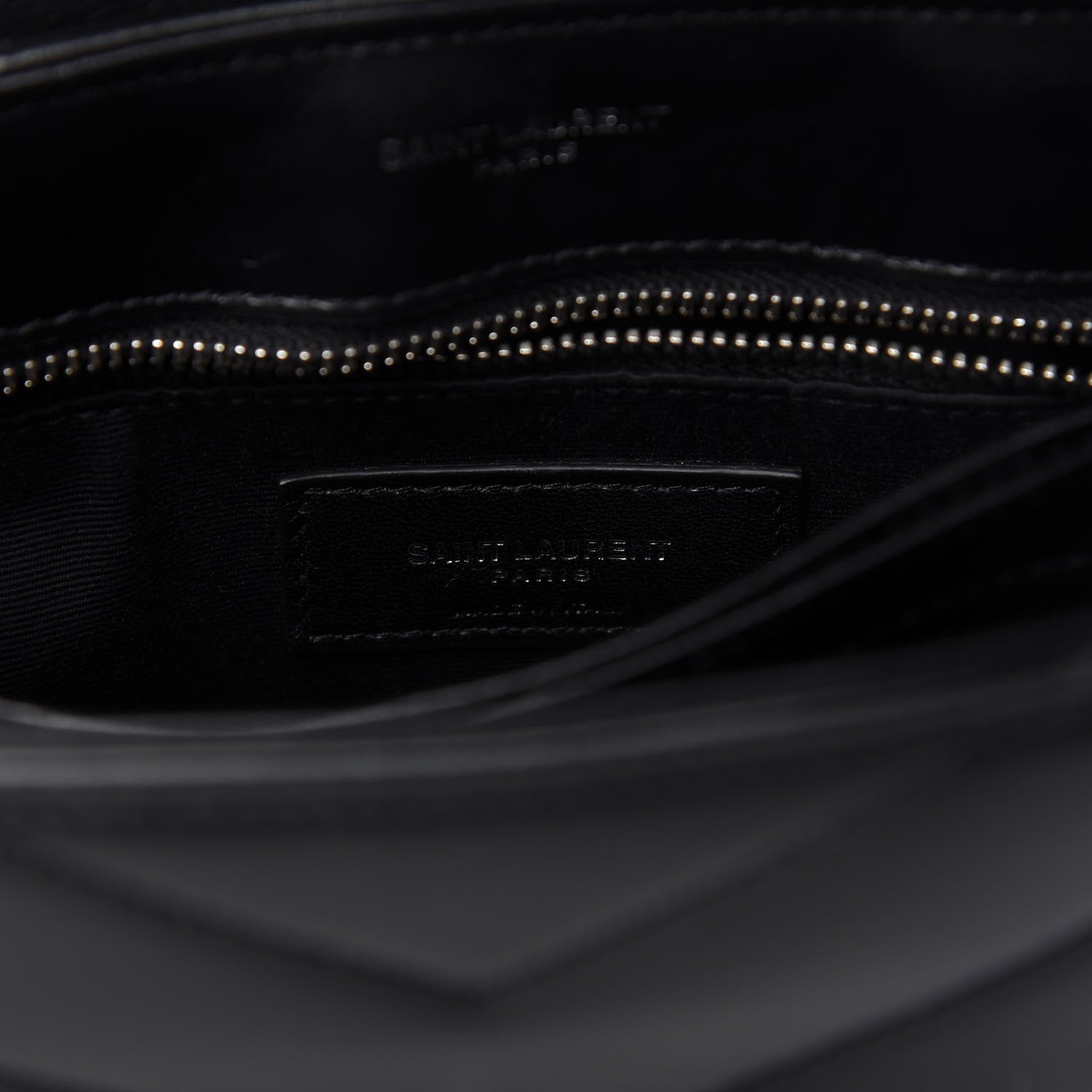Saint Laurent Calfskin Y Quilted Monogram Toy Loulou Crossbody Bag Black 8 of 11