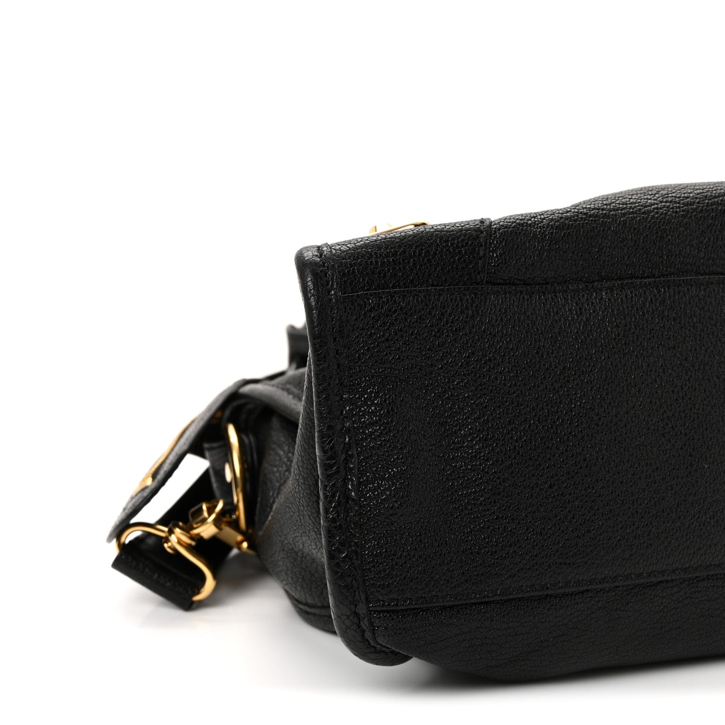 Chevre Gold Metallic Edge Hardware S City Black