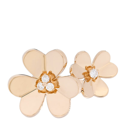 Van Cleef & Arpels 18K Yellow Gold Diamond Frivole Between The Finger Ring 53 6.5 1 of 5