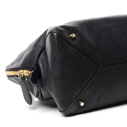 Burberry London Grainy Calfskin Medium Greenwood Bowling Bag Black 6 of 13