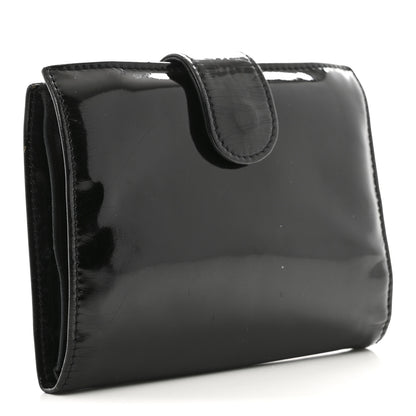 Chanel Patent Timeless CC Compact French Wallet Black 3 of 11
