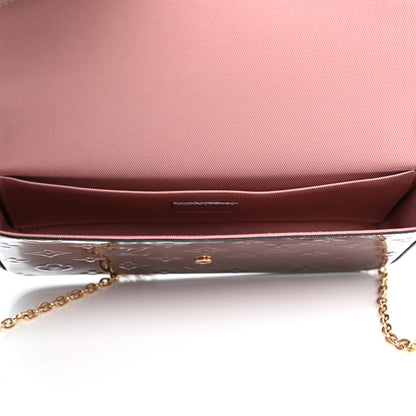 Louis Vuitton Vernis Pochette Felicie Chain Wallet Metallic Pale Pink 5 of 13