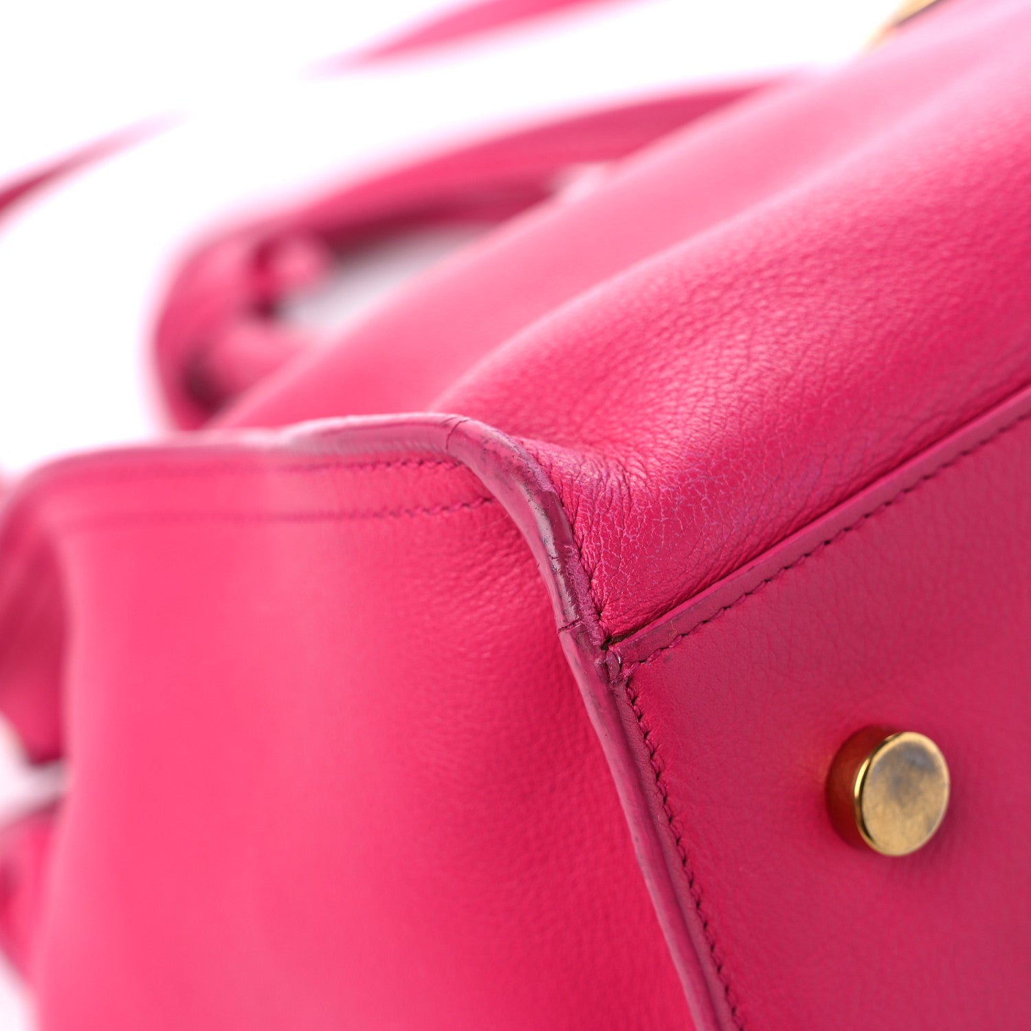 Saint Laurent Calfskin Small Monogram Cabas Fuchsia 9 of 16