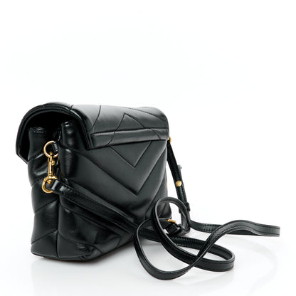 Saint Laurent Calfskin Y Quilted Monogram Toy Loulou Crossbody Bag Black 3 of 11
