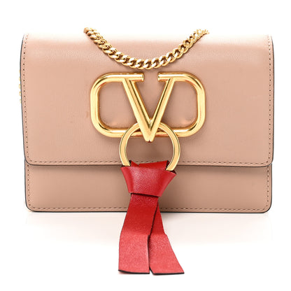 Valentino Garavani Smooth Calfskin Mini VRing Crossbody Bag Rose Cannelle 1 of 9