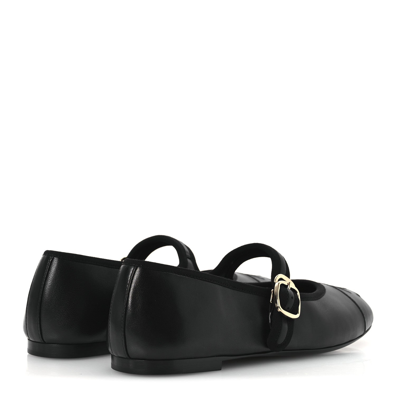 Chanel Lambskin Mary Jane Flats 37.5 Black 4 of 11