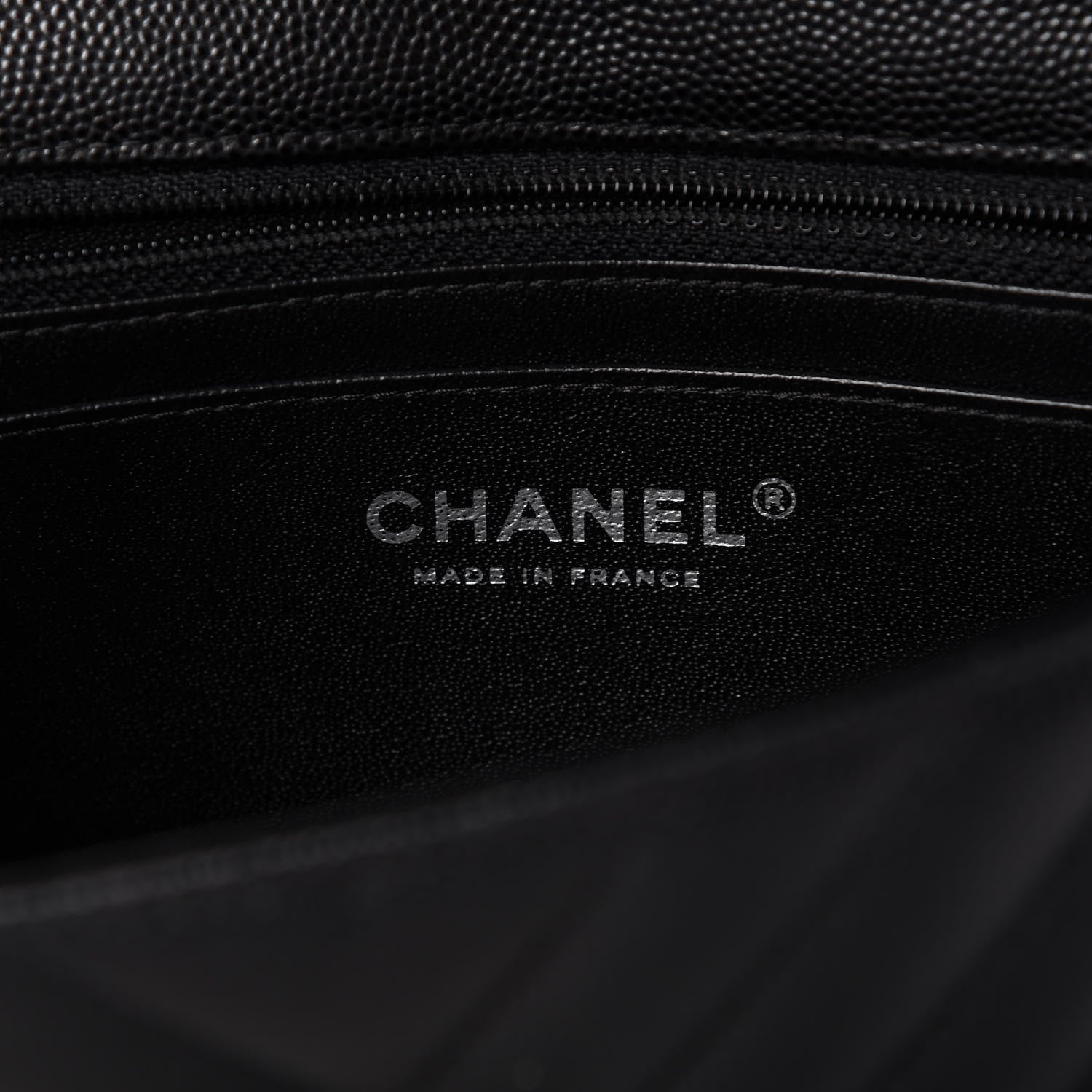 Chanel Caviar Chevron Quilted Mini Rectangular Flap Black 8 of 10