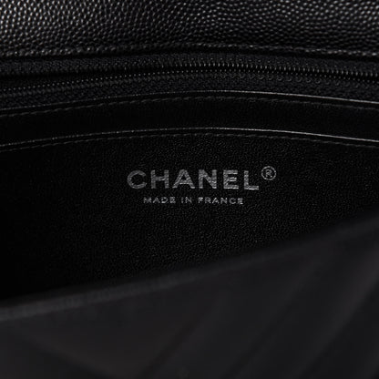 Chanel Caviar Chevron Quilted Mini Rectangular Flap Black 8 of 10