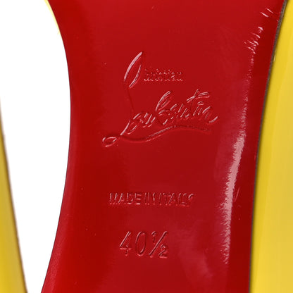 Christian Louboutin Patent Toboggan 100 Pumps 40.5 Sun 8 of 12