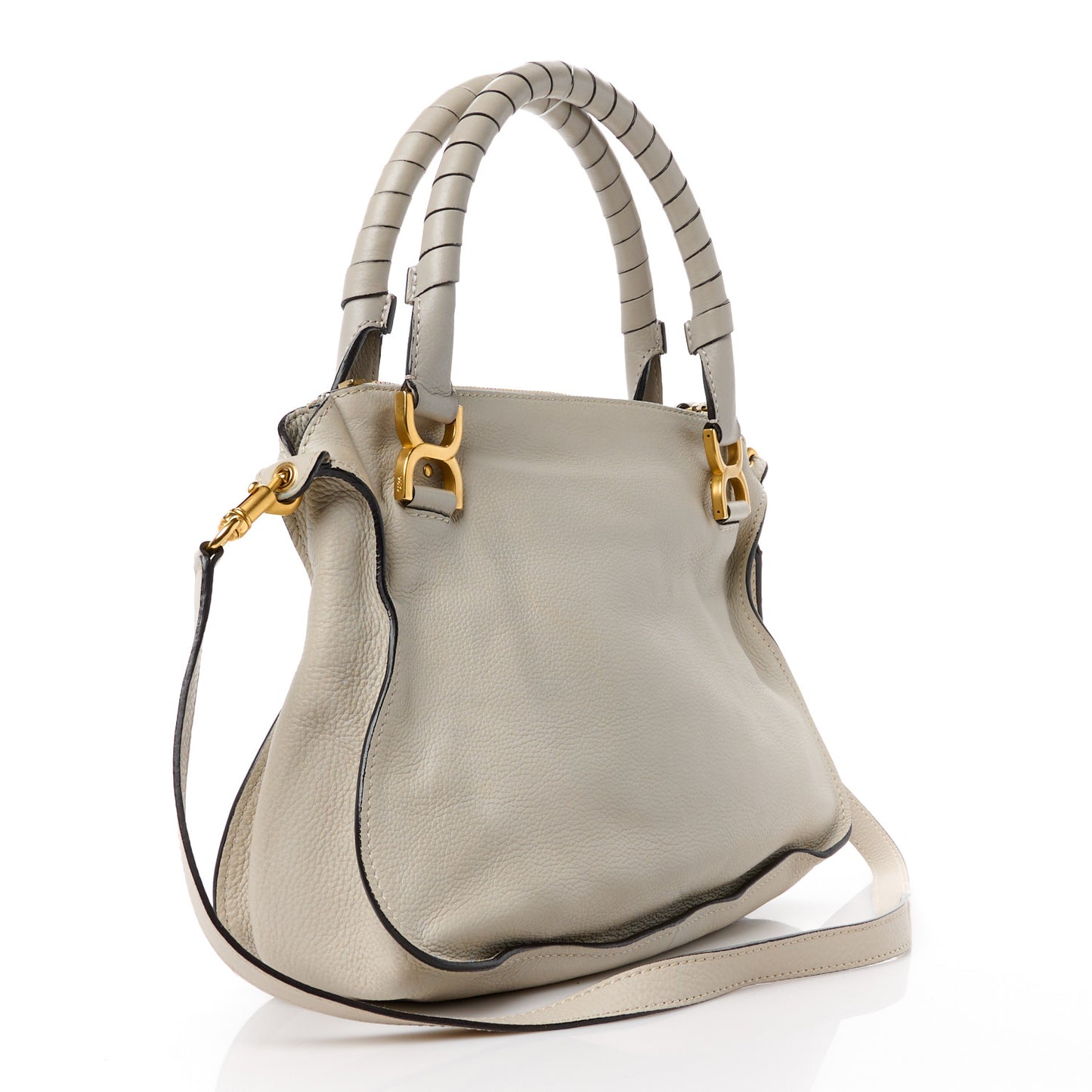 Calfskin Medium Marcie Satchel Dove