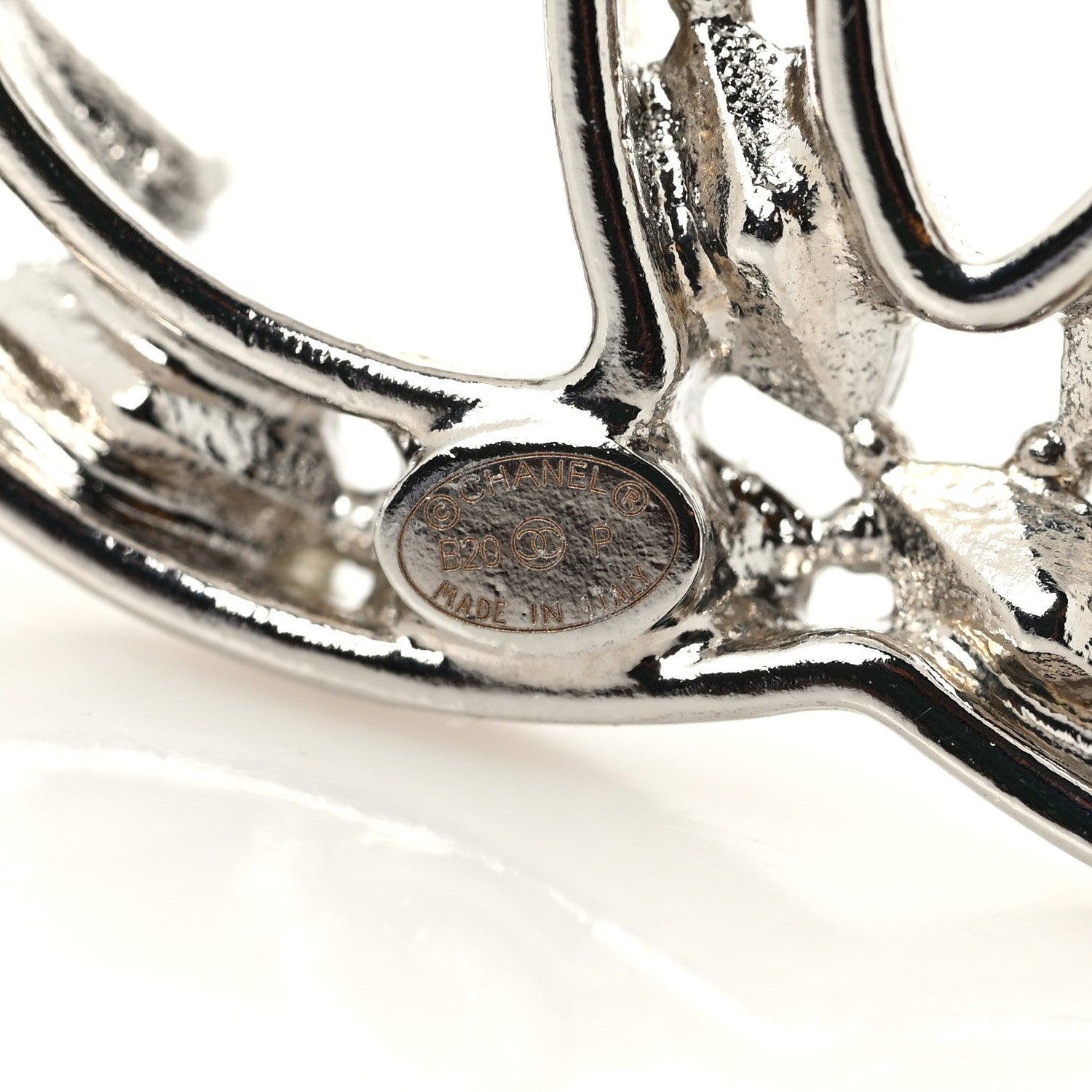Chanel Crystal Starfall CC Brooch Silver 4 of 5