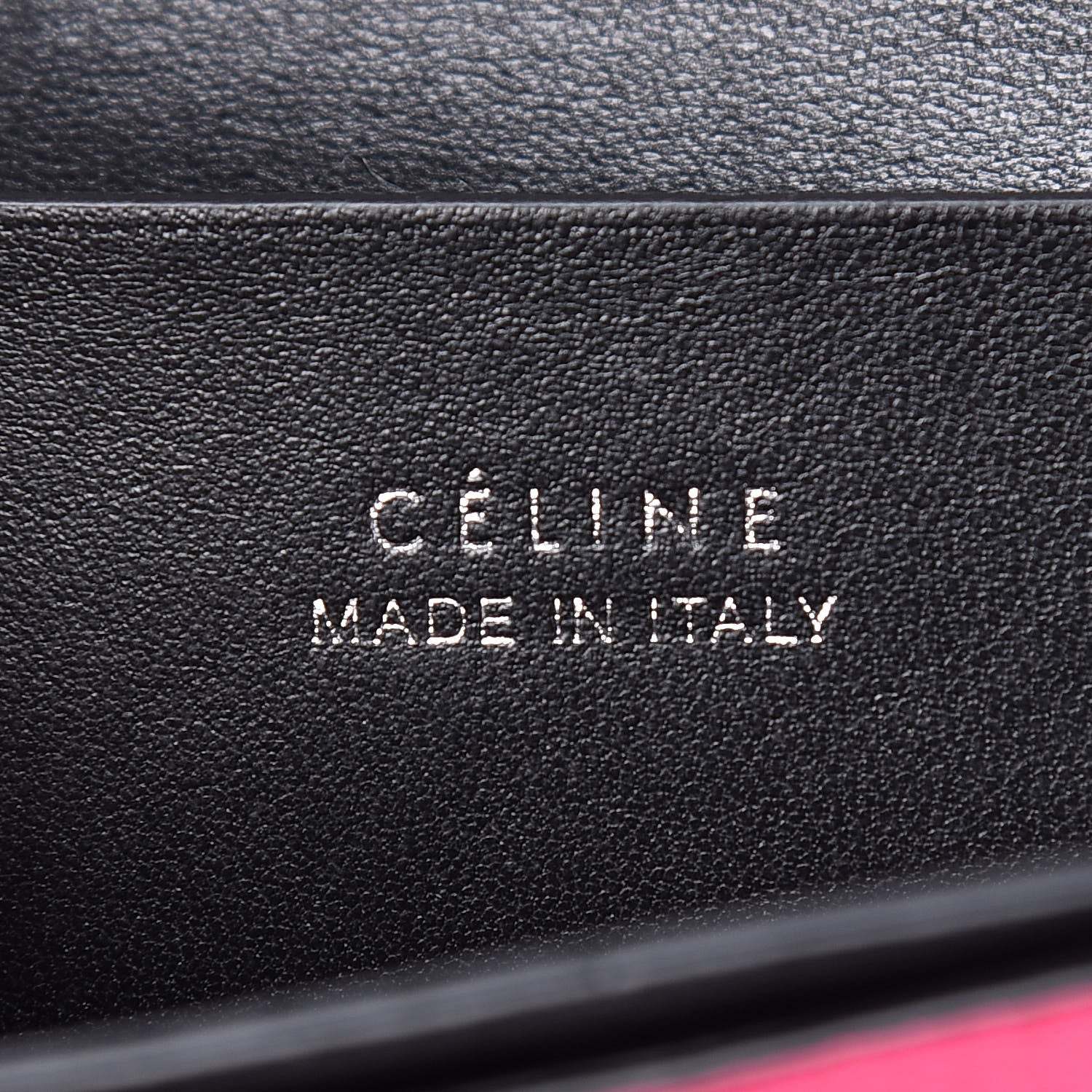 Celine Calfskin Flap Card Holder Fluo Pink 6 of 13