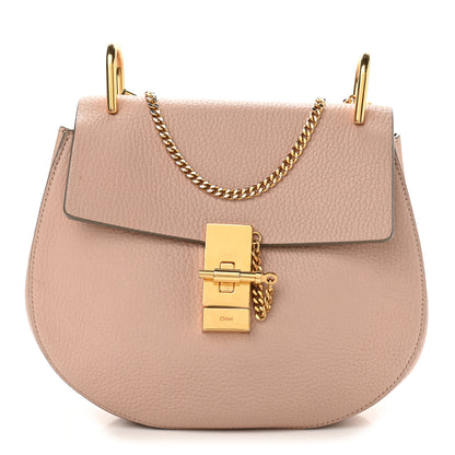Chloe Grained Lambskin Drew Shoulder Bag Cement Pink 1 of 13