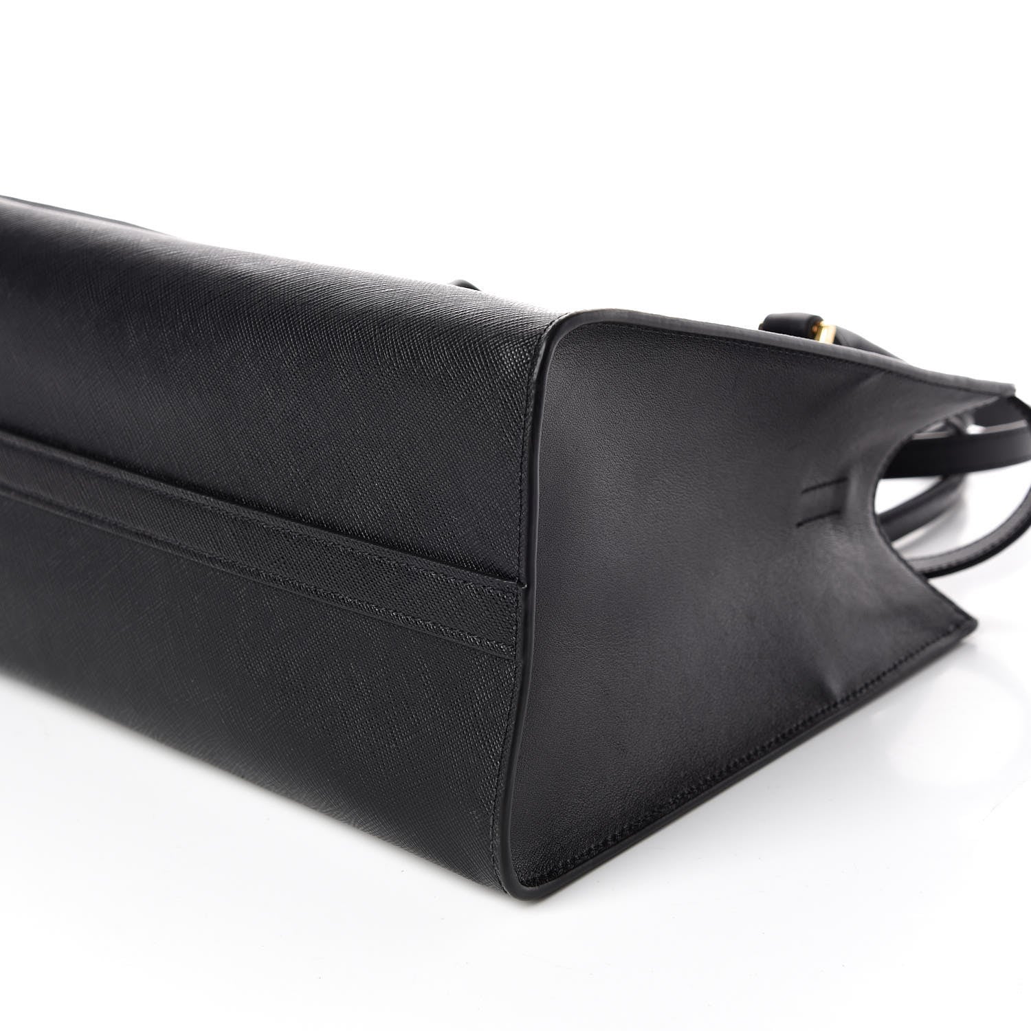 Prada Saffiano Metal Top Handle Black 6 of 9
