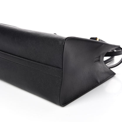 Prada Saffiano Metal Top Handle Black 6 of 9