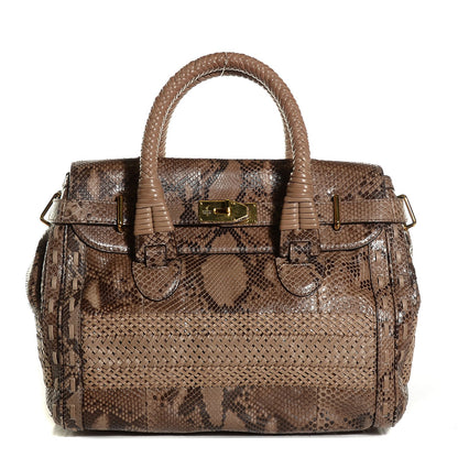 Gucci Python Leather Handmade Large Top Handle Bag 1 of 10
